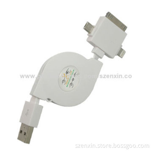 3-in-1 retractable data cable for SmartphoneNew